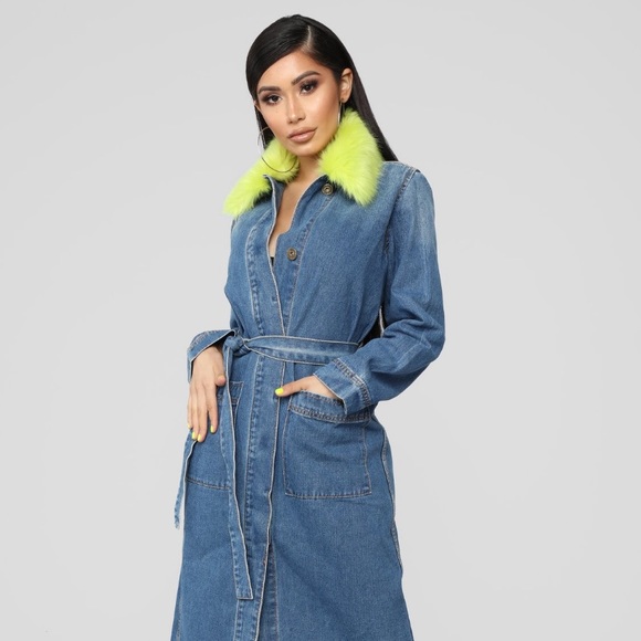 Fashion Nova Jackets & Blazers - Fur Denim Jacket SOLD TO BOUTIQUE